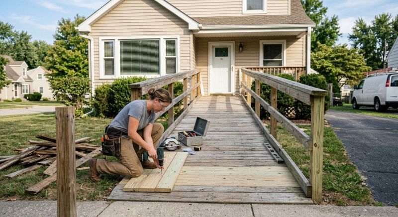 Handicap Ramp Construction in Conroe, TX