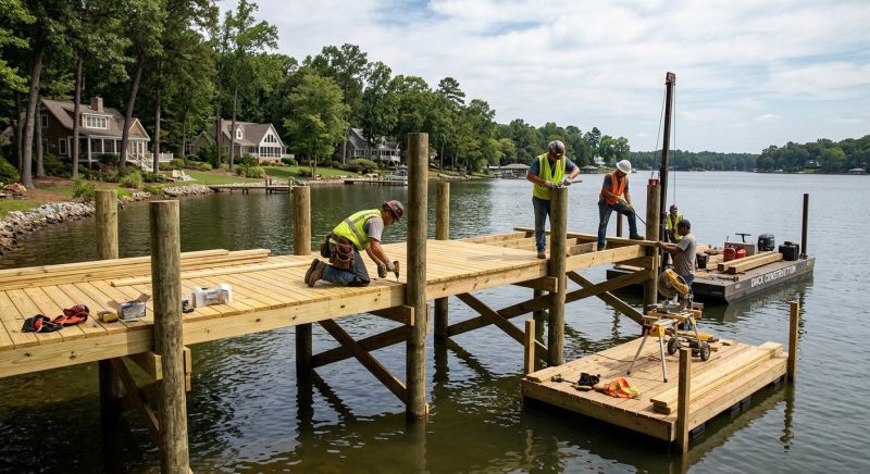 Pond Dock Construction in Overland Park, KS