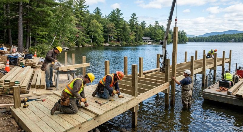 Pond Dock Construction in Overland Park, KS