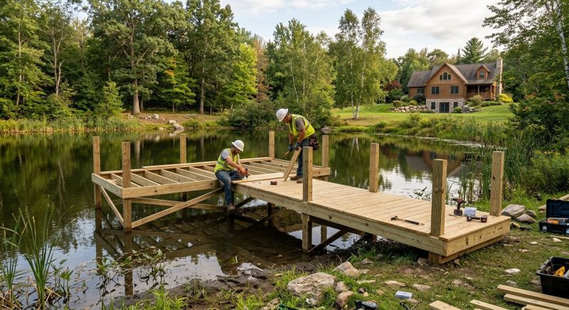 Pond Dock Construction in Alpharetta, GA