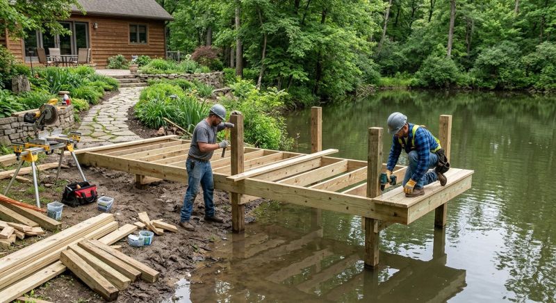Pond Dock Installation in Alpharetta, GA